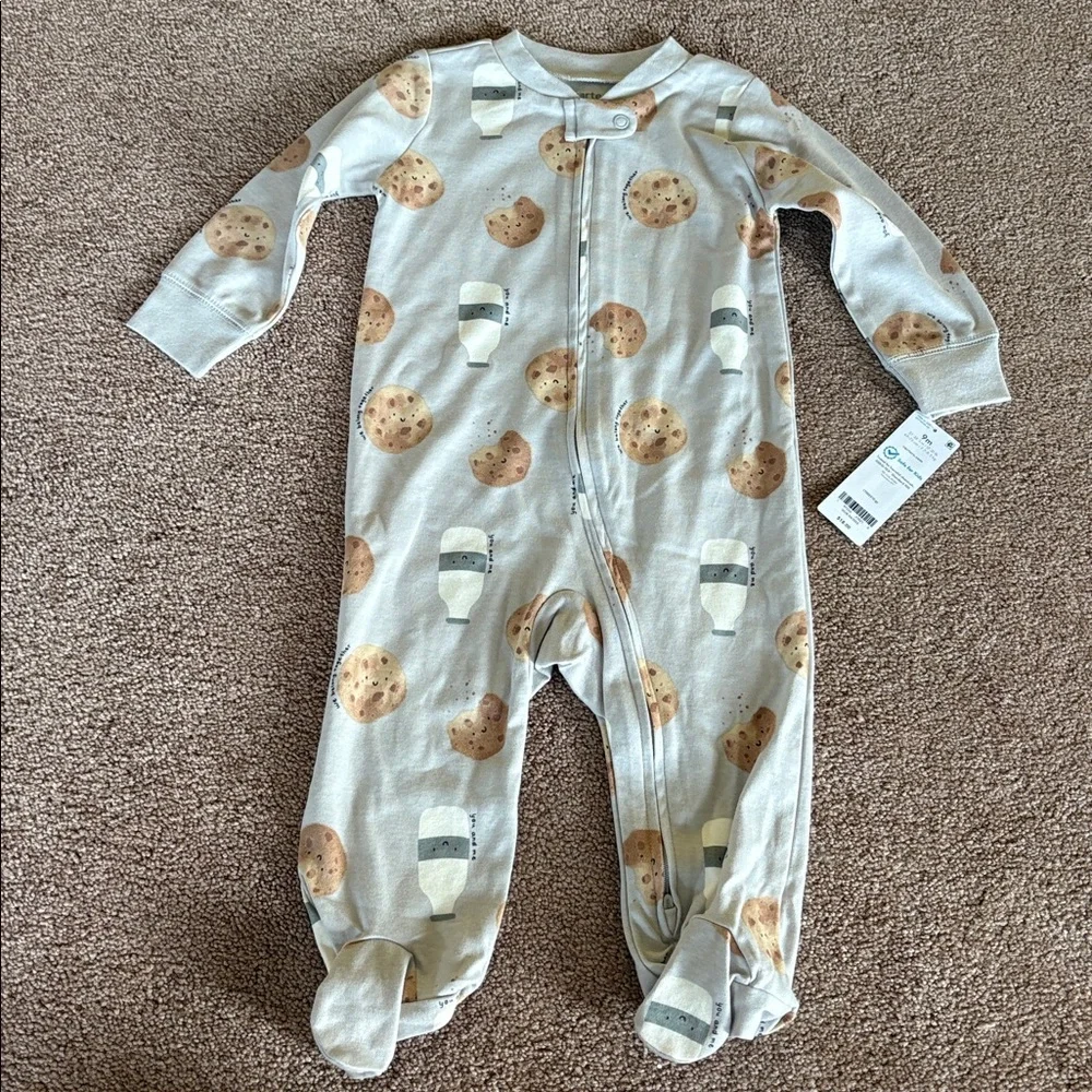Carters lot set of 4 onsies pajamas size 9m baby new